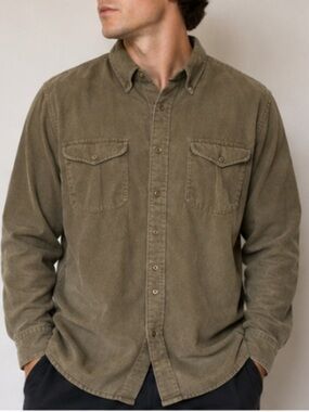 Courdory style button front shirt large